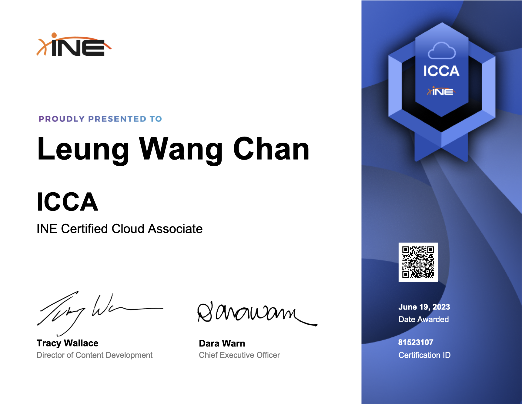 ICCA certification