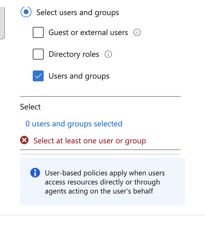 Specific users included