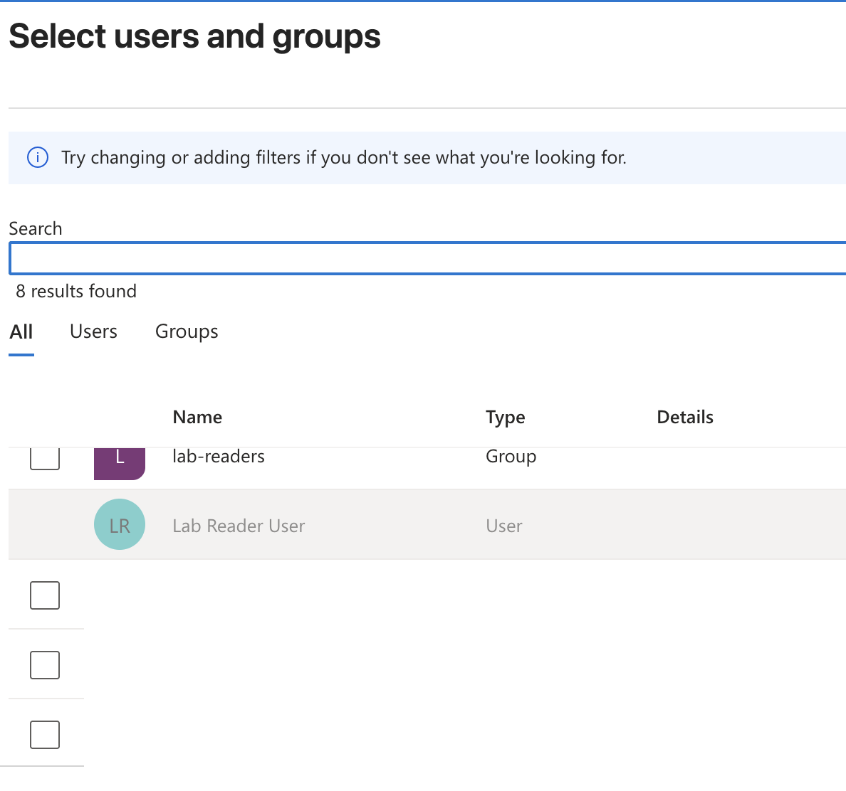 Select lab reader user