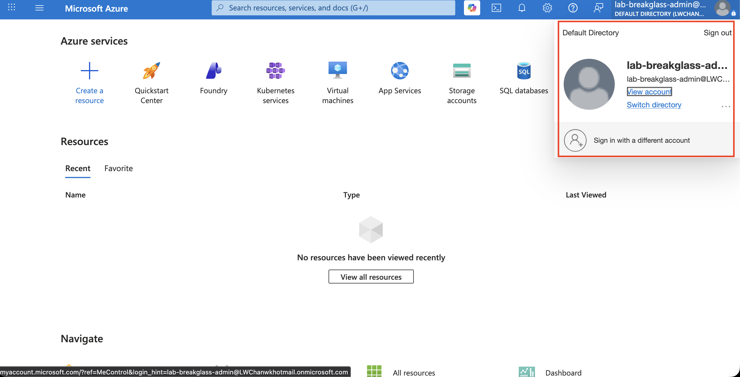 Access blocked message