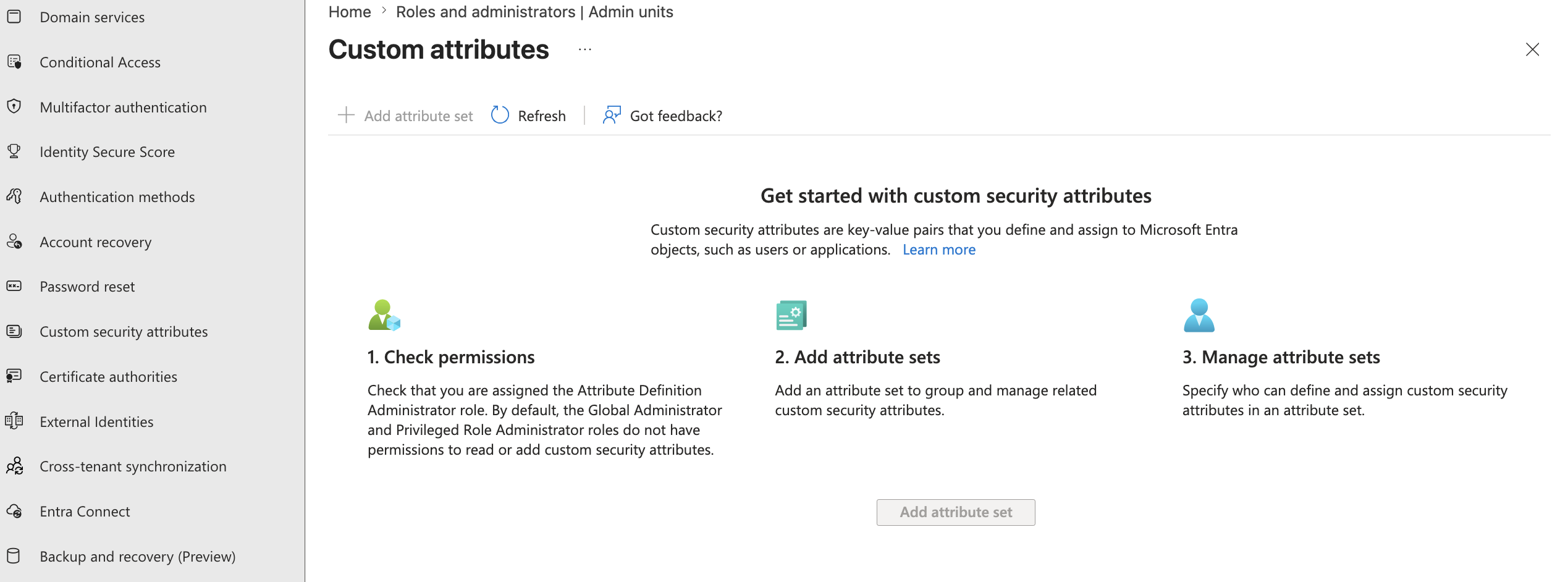 Custom security attributes notes