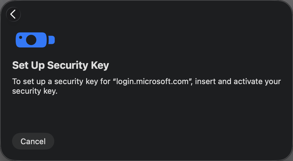 Set up security key