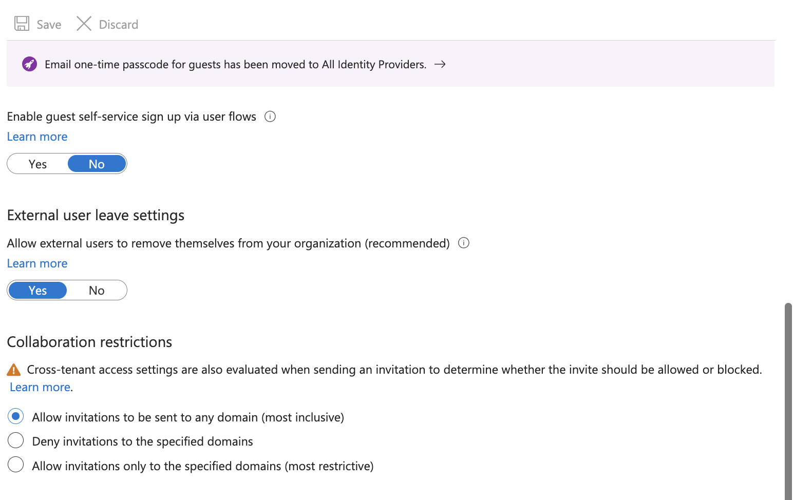 Invite external user