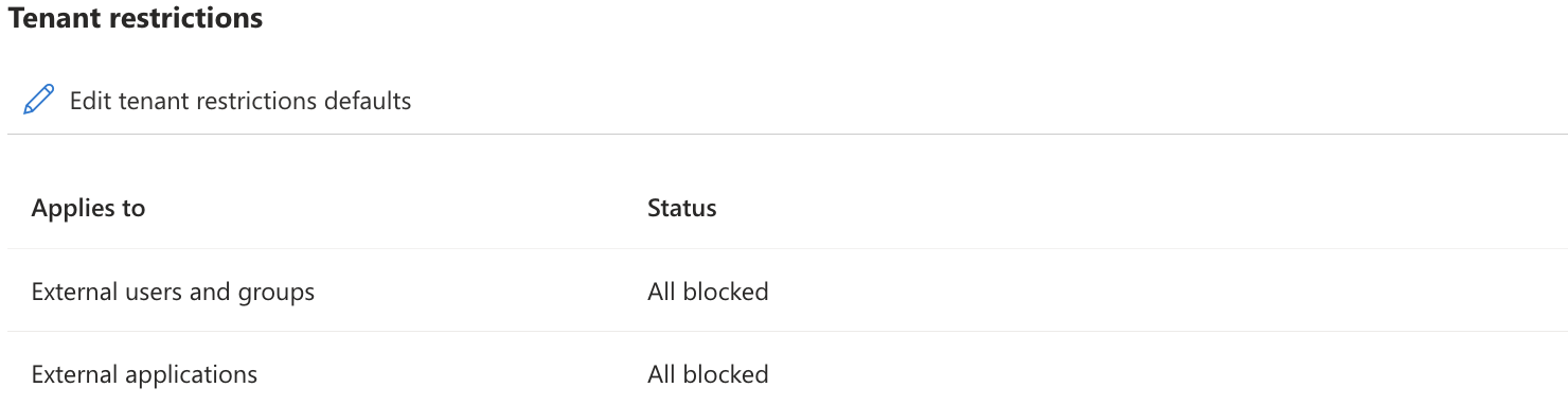 Cross-tenant access settings