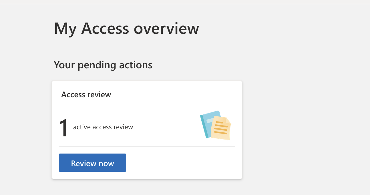 My Access review list
