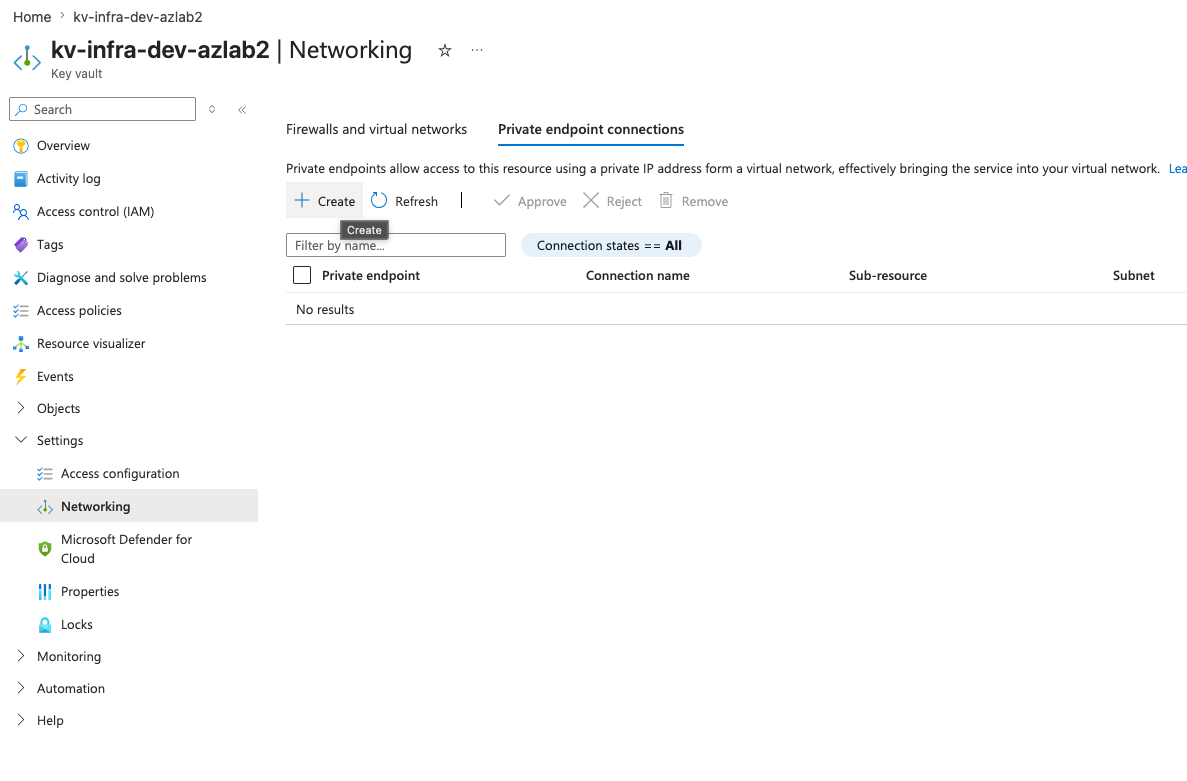 Open Key Vault Networking