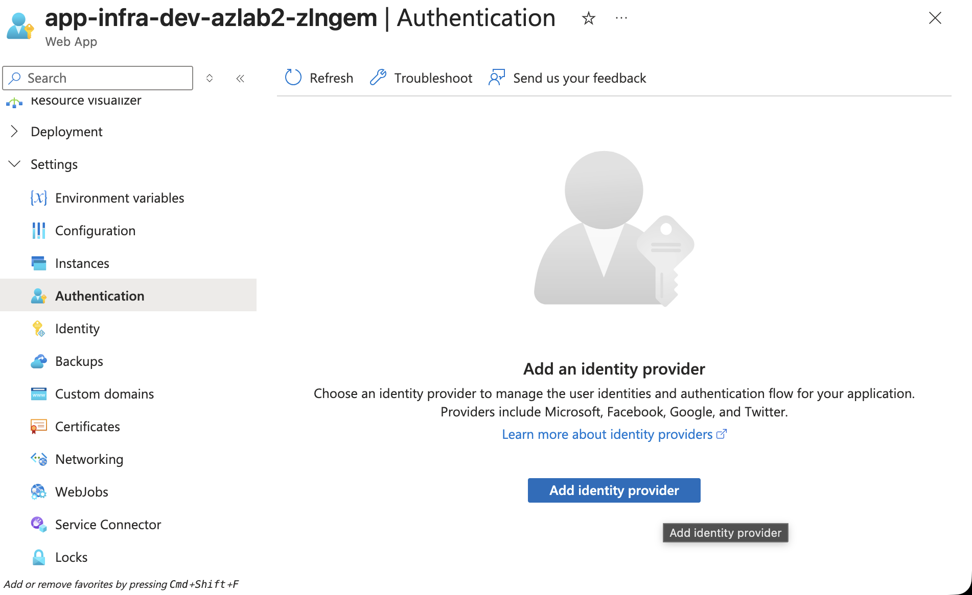 Add identity provider