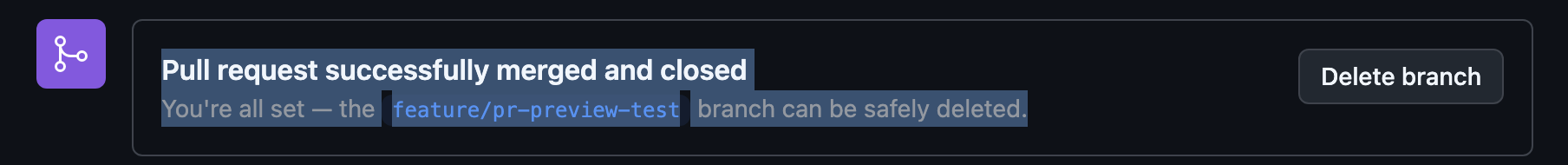 Pull Request merged and closed